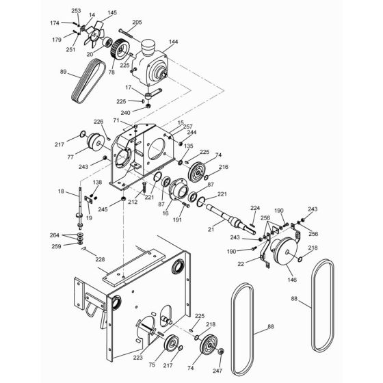 Transmission Assembly for Wacker RSS800A Roller