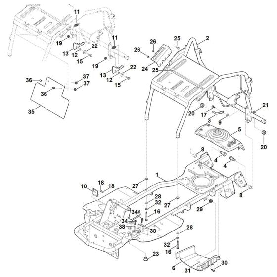 Frame for Stihl RT 4082.1 Ride on Mower