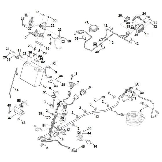 Electric Equipment for Stihl RT 4082.1 Ride on Mower