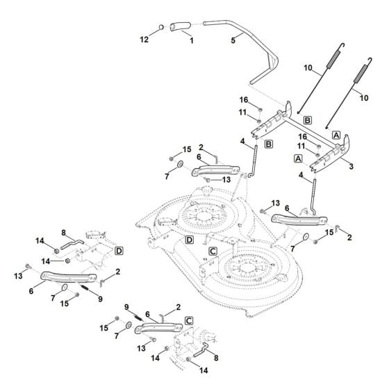 Height Adjustment for Stihl RT 4097.1 SX Ride on Mower