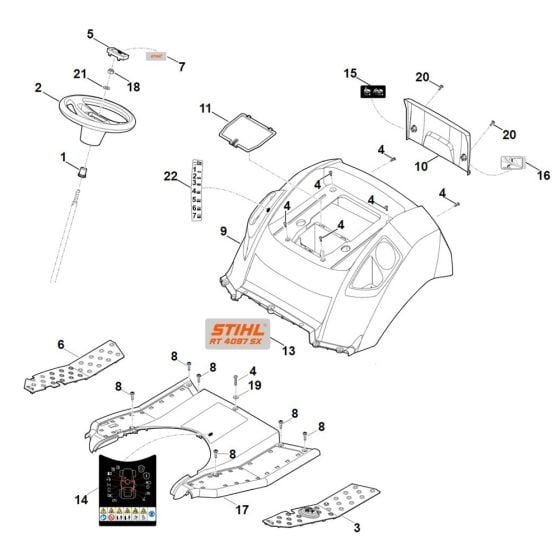Cover for Stihl RT 4097.1 SX Ride on Mower