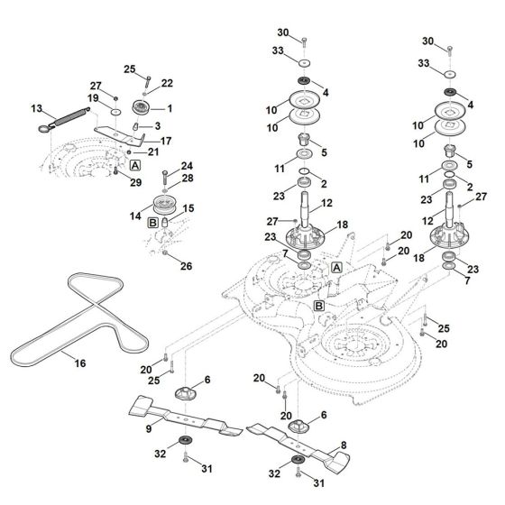 Blade Drive for Stihl RT 5097.1 Ride on Mower