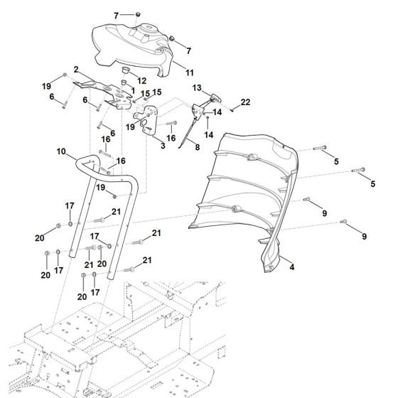 Dashboard for Stihl RT 5097.1 Ride on Mower