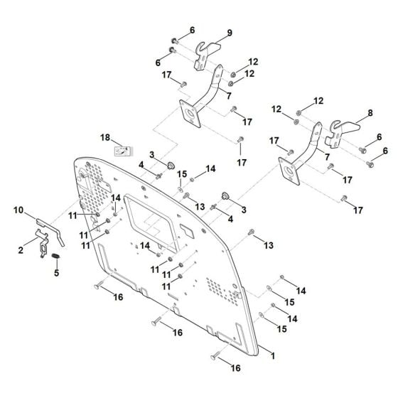 Back Panel for Stihl RT 5097.1 Ride on Mower