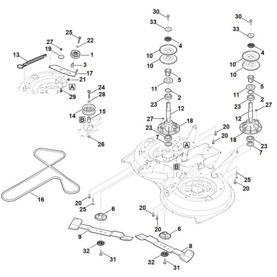 Blade Drive for Stihl RT 5097.1 Z Ride on Mower