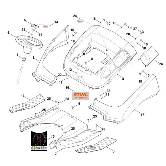 Cover for Stihl RT 5097.1 Z Ride on Mower