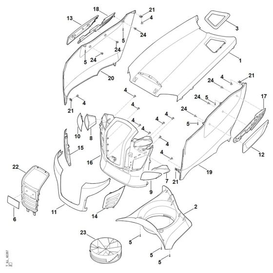 Engine Hood for Stihl RT 5097.1 Z Ride on Mower