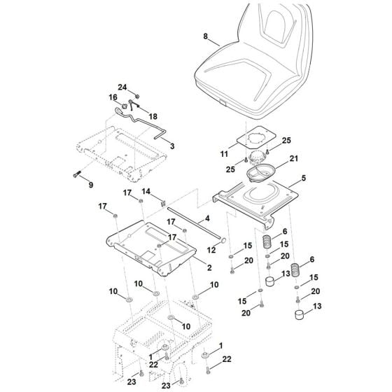 Seat for Stihl RT 5097.1 Z Ride on Mower