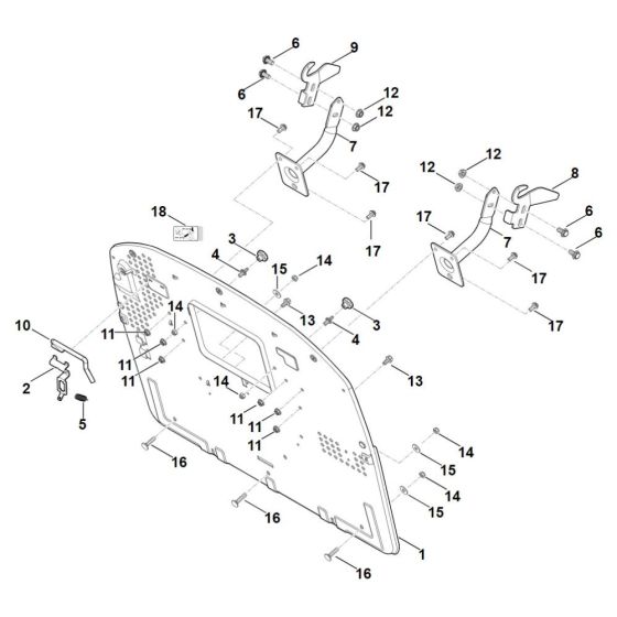 Back Panel for Stihl RT 5097.1 Z Ride on Mower