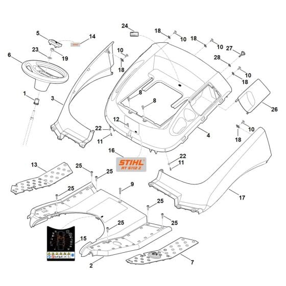 Cover for Stihl RT 5112.1 Z Ride on Mower