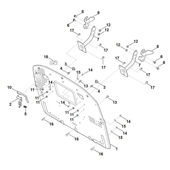 Back Panel for Stihl RT 5112.1 Z Ride on Mower