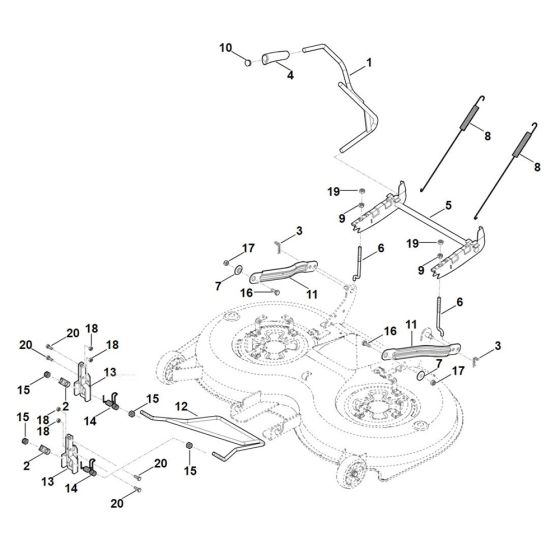 Height Adjustment for Stihl RT 6112.1 ZL Ride on Mower