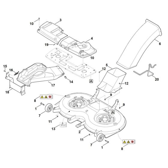 Mowing Deck Housing for Stihl RT 6112.1 ZL Ride on Mower