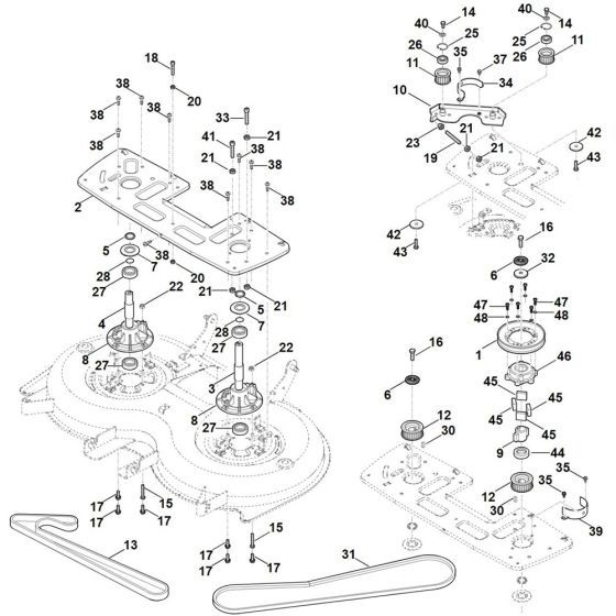 Blade Drive for Stihl RT 6112.1 ZL Ride on Mower