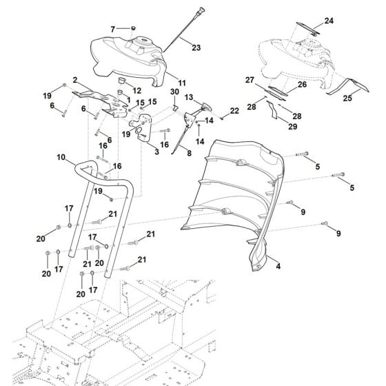 Dashboard for Stihl RT 6112.1 ZL Ride on Mower