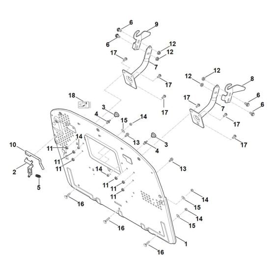 Back Panel for Stihl RT 6112.1 ZL Ride on Mower