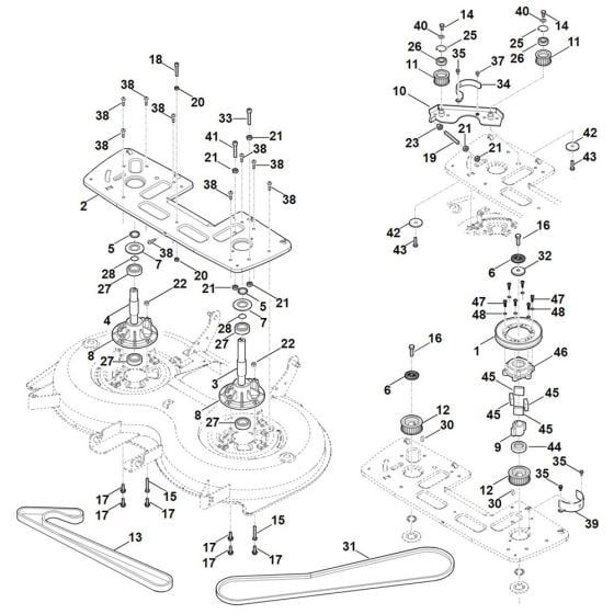 Blade Drive for Stihl RT 6127.1 ZL Ride on Mower