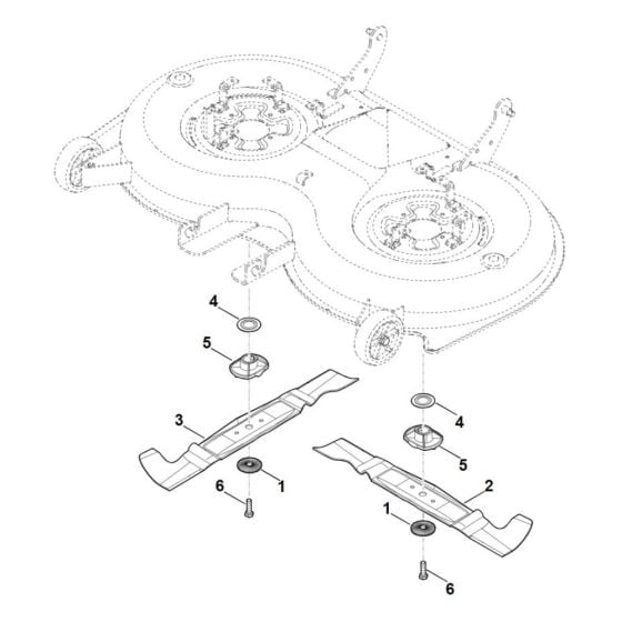 Blade for Stihl RT 6127.1 ZL Ride on Mower