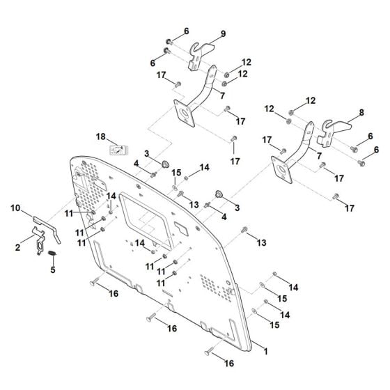 Back Panel for Stihl RT 6127.1 ZL Ride on Mower