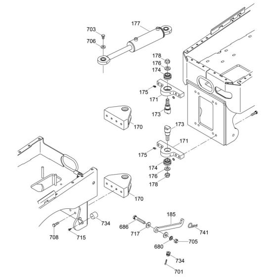 Steering Joint Assembly for Wacker RT56-SC Trench Roller