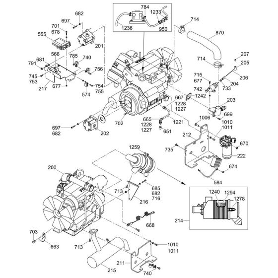 Engine Assembly for Wacker RT56-SC2 Trench Roller