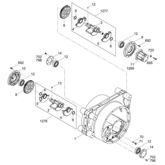 Exciter Assembly for Wacker RT56-SC2 Trench Roller