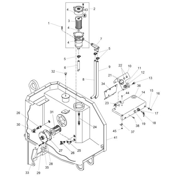 Hydraulic Tank Assembly for Wacker RT560 Trench Roller