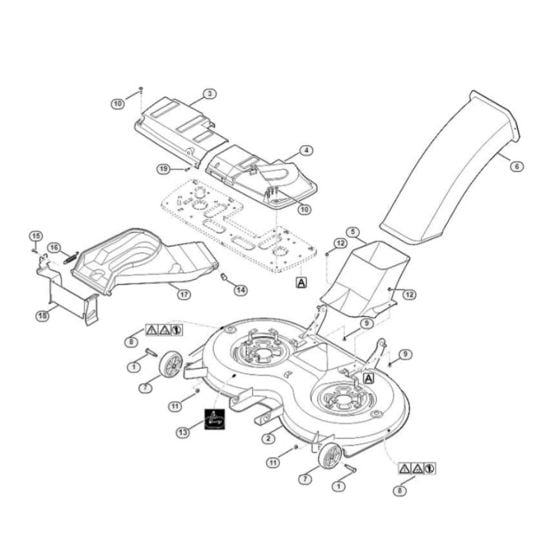 Mowing Deck Housing Assembly for Stihl RT 6127.0 ZL Ride on Mowers