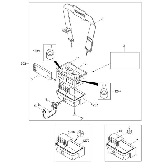 Transmitter Module Assembly for Wacker RT82-SC Trench Roller