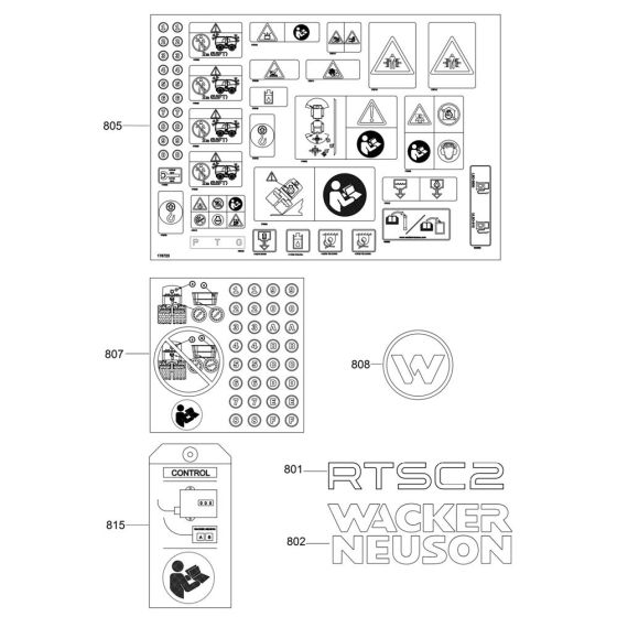 Decals for Wacker RT82-SC2 Trench Roller