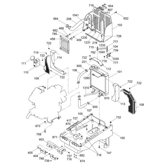 Front Frame Assembly for Wacker RT82-SC2 Trench Roller