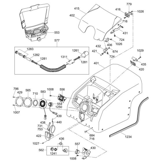 Rear Control Assembly for Wacker RT82-SC2 Trench Roller