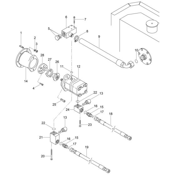 Drive Pump Assembly for Wacker RT820 Trench Roller