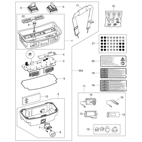 Transmitter Module Assembly for Wacker RTKx-SC3 Trench Roller