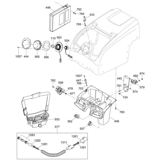 Rear Control Assembly for Wacker RTL82-SC3 Trench Roller