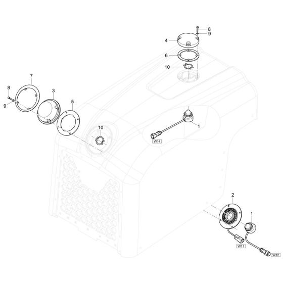 Front Infrared Sensor Assembly for Wacker RTSC3 Trench Roller