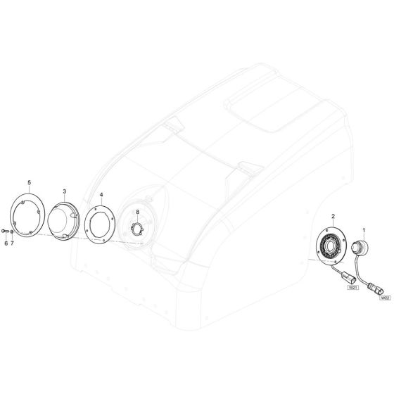 Rear Infrared Sensor Assembly for Wacker RTSC3 Trench Roller