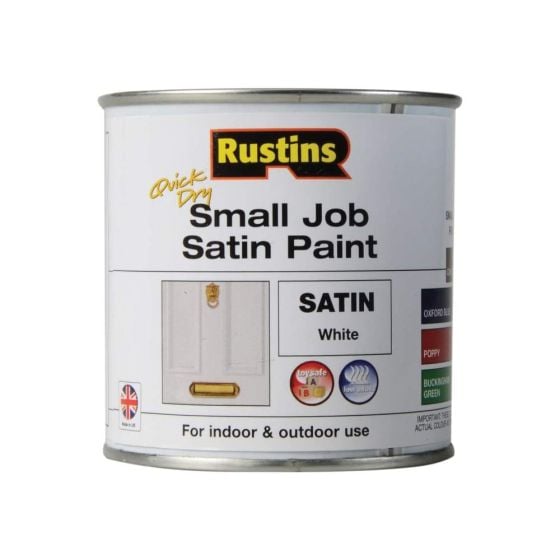 Quick Dry Small Job Satin Paint White 250ml