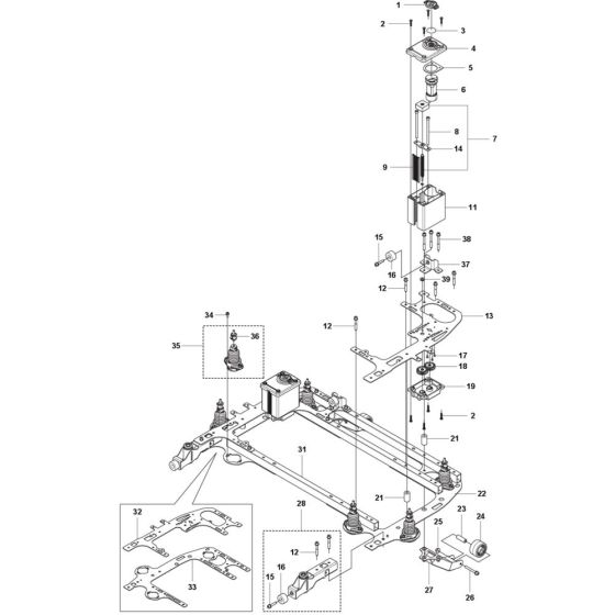 Frame for Husqvarna RZ-43L Robotic Mower