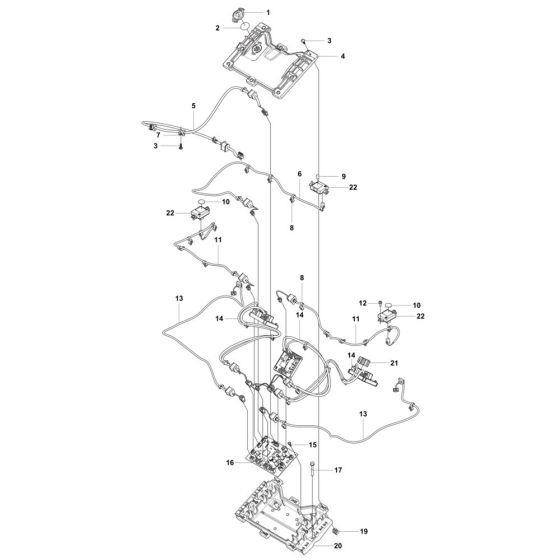 Frame, Electrical System for Husqvarna RZ-43L Robotic Mower