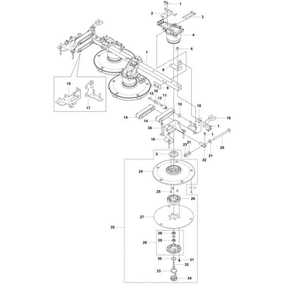 Blade Motor, Cutting Equipment for Husqvarna RZ-43M Robotic Mower