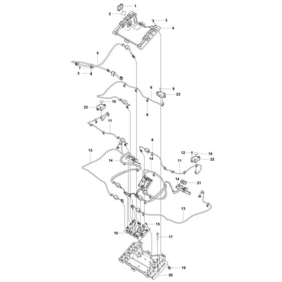 Frame, Electrical System for Husqvarna RZ-43M Robotic Mower