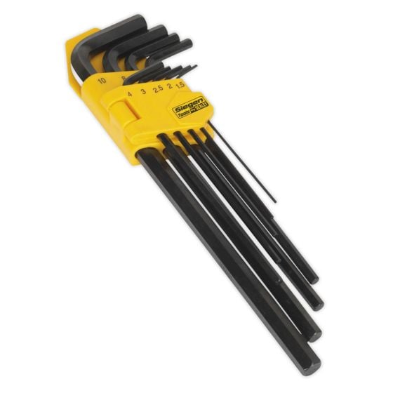 Hex Key Set 9pc Extra-Long Metric Sealey Part No. S01092