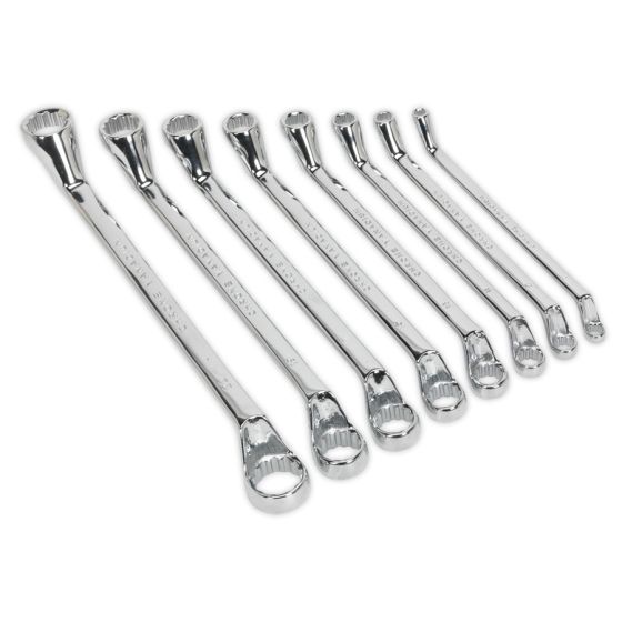 Deep Offset Ring Spanner Set 8pc Metric Sealey Part No. S0405