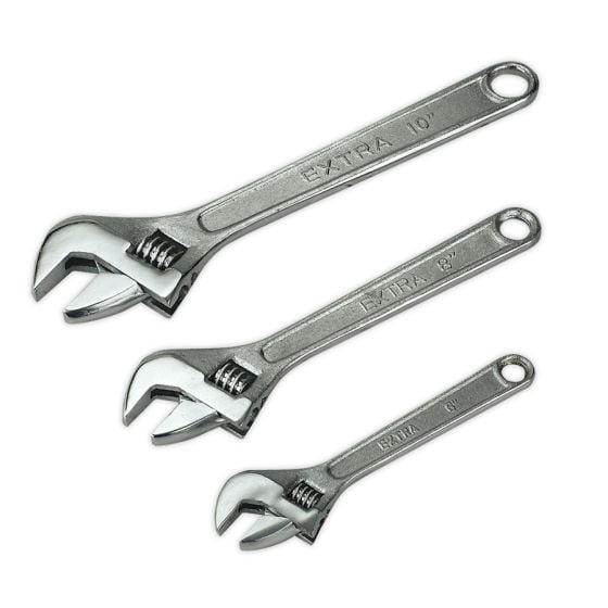 Adjustable Wrench Set 3pc 150, 200 & 250mm Sealey Part No. S0448