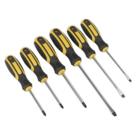 Soft Grip Screwdriver Set 6pc Sealey Part No. S0615