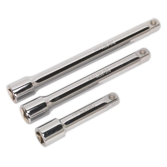 Extension Bar Set 3pc 3/8"Sq Drive Sealey Part No. S0719