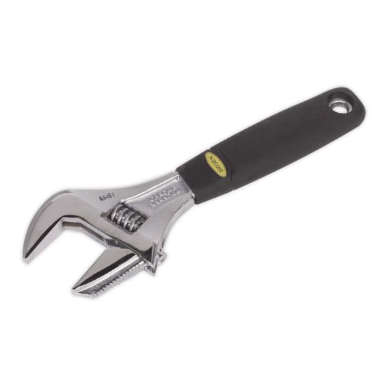 Adjustable Wrench with Extra-Wide Jaw Capacity 200mm Sealey Part No. S0854