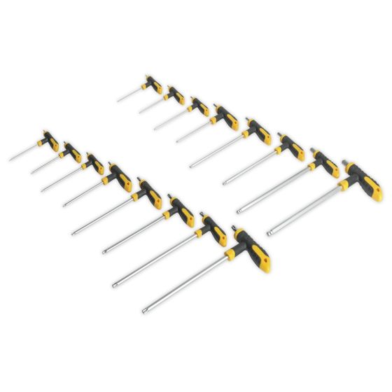 T-Handle TRX-Star & Hex Key Set 16pc Sealey Part No. S0916