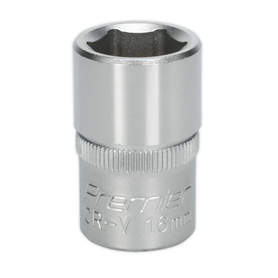 WallDrive Socket 16mm 1/2"Sq Drive Sealey Part No. S1216